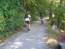 Bicyclists on the Undercliff Carriage Road. Photo by Daniel Chazin.
