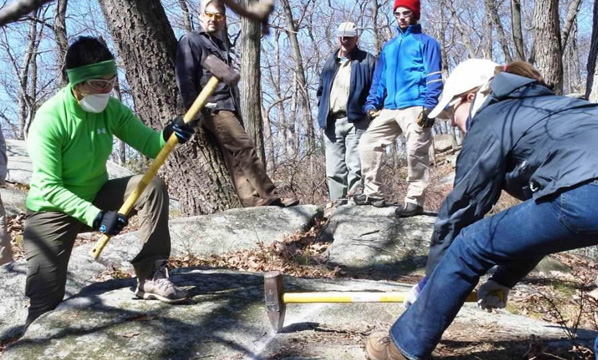 Trail U advanced class at Bear Mountain April 2012. Photo by Andy Delwong.